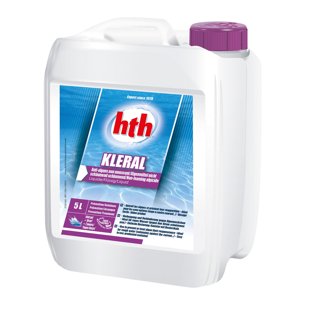 5 l - hth® KLERAL - remède contre les algues non moussant