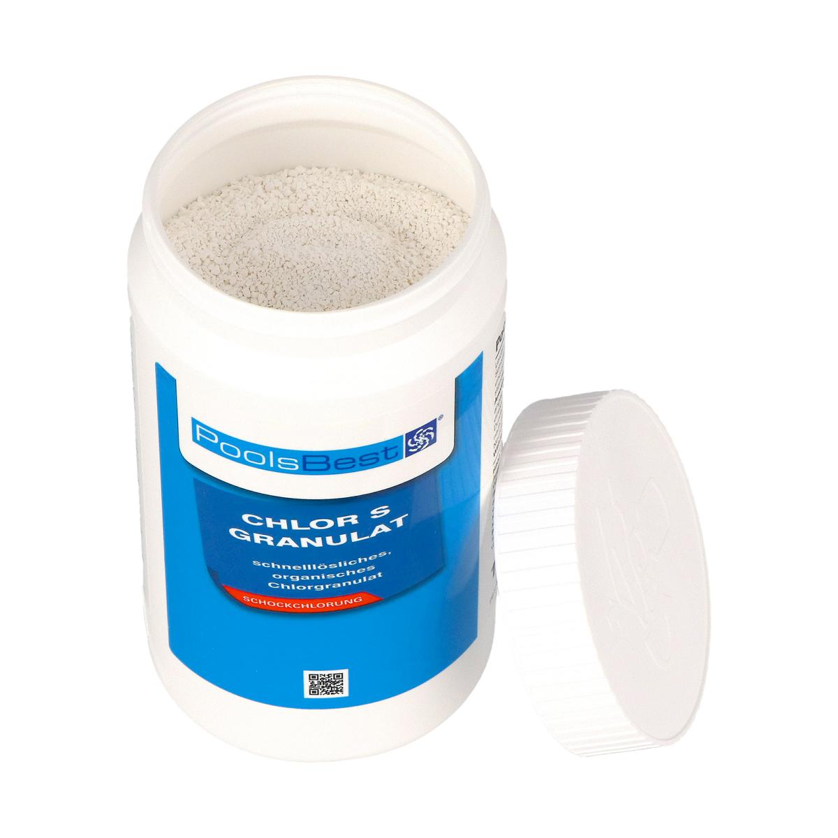 1 kg - Granulés de chlore PoolsBest® S, rapidement solubles 56% de chlore actif