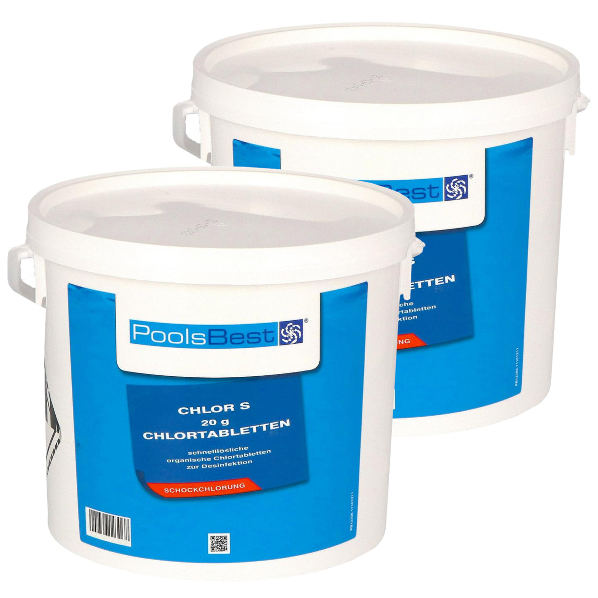 10 kg (2 x 5 kg) - PoolsBest® Chlortabs S 20g - schnelllöslich