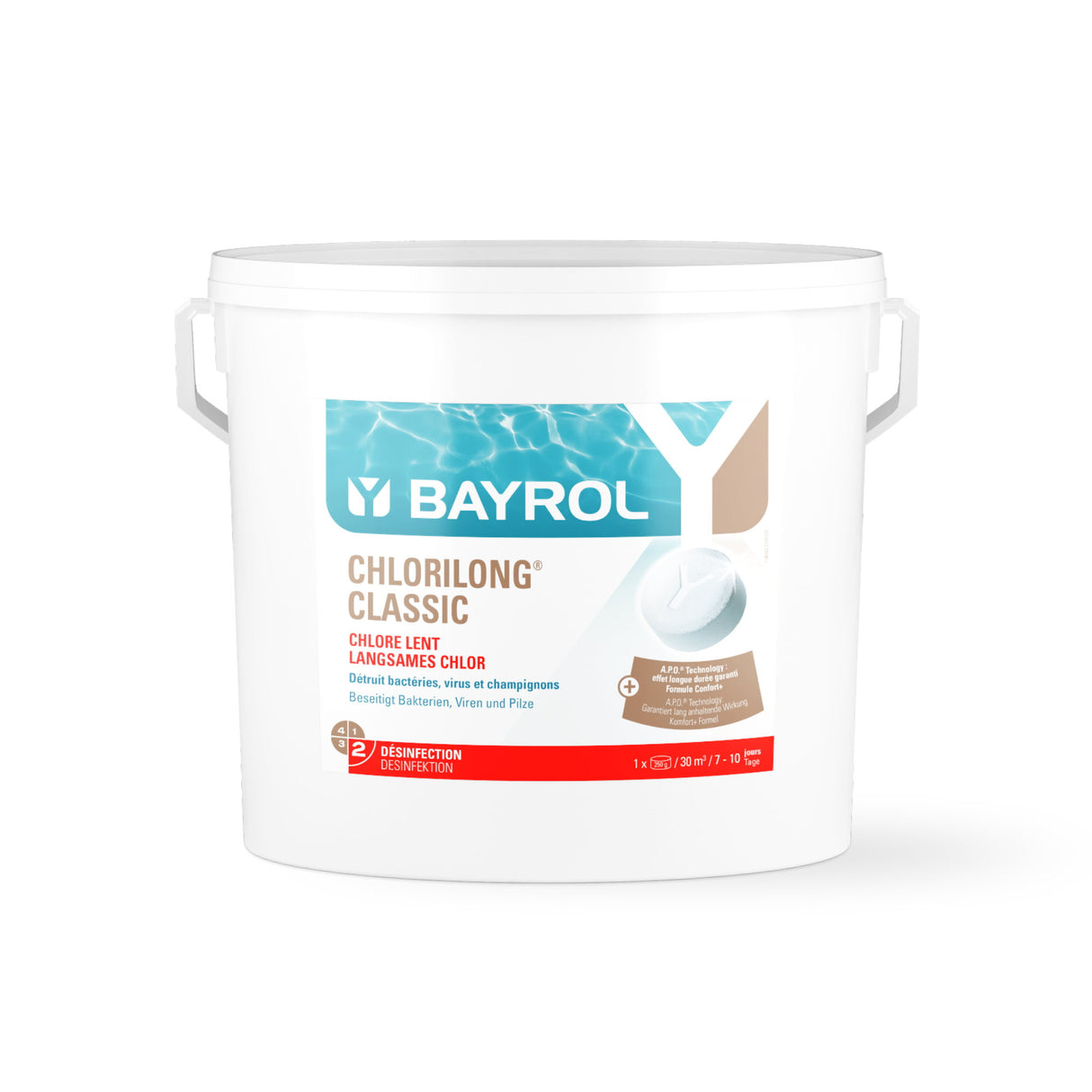 10 kg - BAYROL e-Chlorilong® CLASSIC Comprimés de 200 g