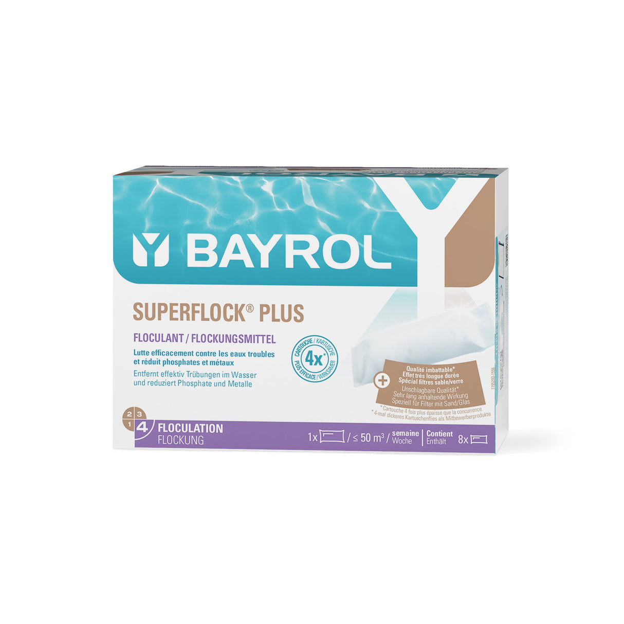 1 kg - BAYROL - Superflock Plus - Mit Lanthantechnologie