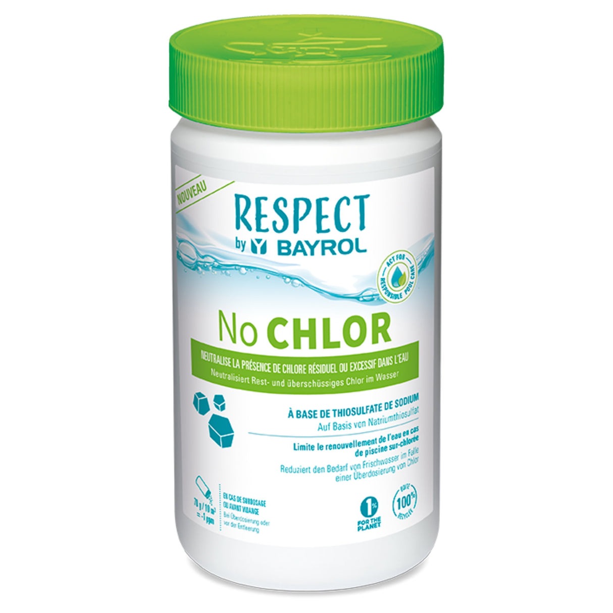 1 kg - BAYROL Respect - Sans CHLORE