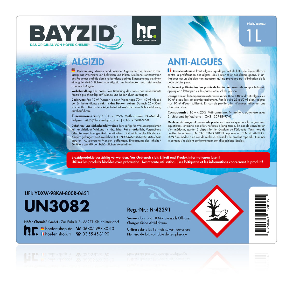 1 L BAYZID® Algicide Prévention des algues