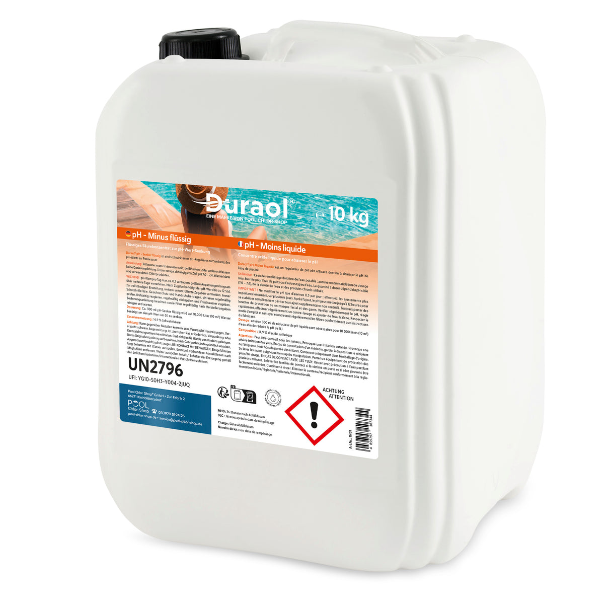 10 kg - Duraol® Réducteur de pH liquide