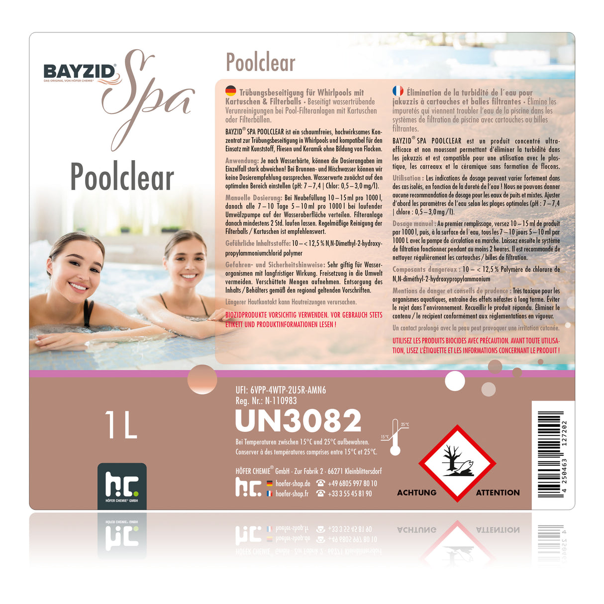 1 L BAYZID® SPA Poolclear Trübungsbeseitigung