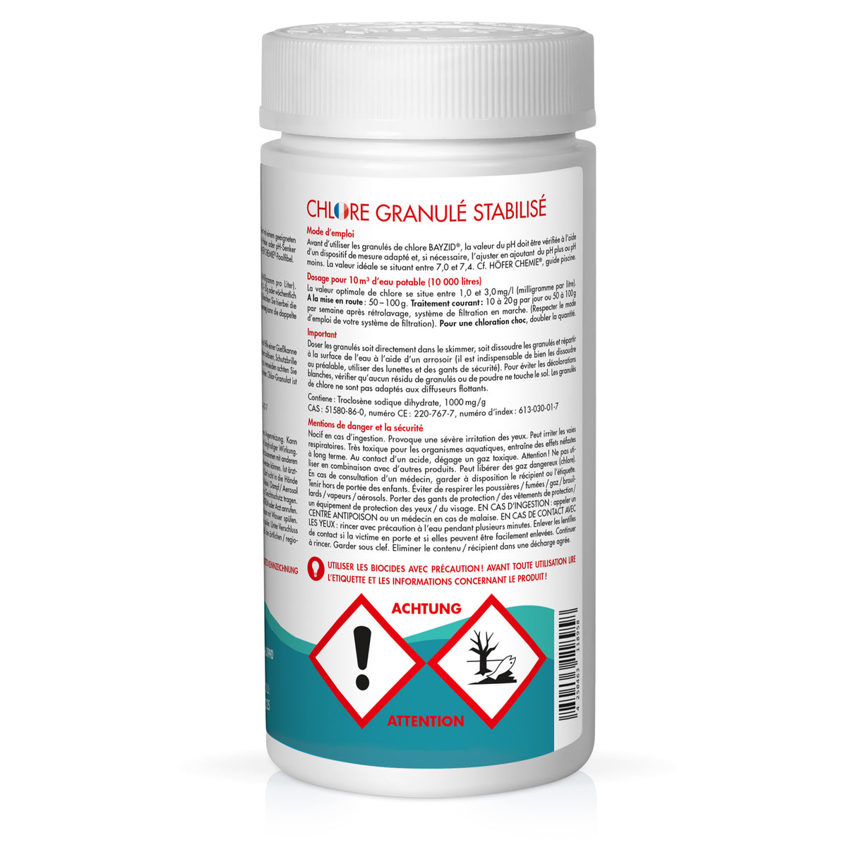 1 kg BAYZID® Chlore en granulés