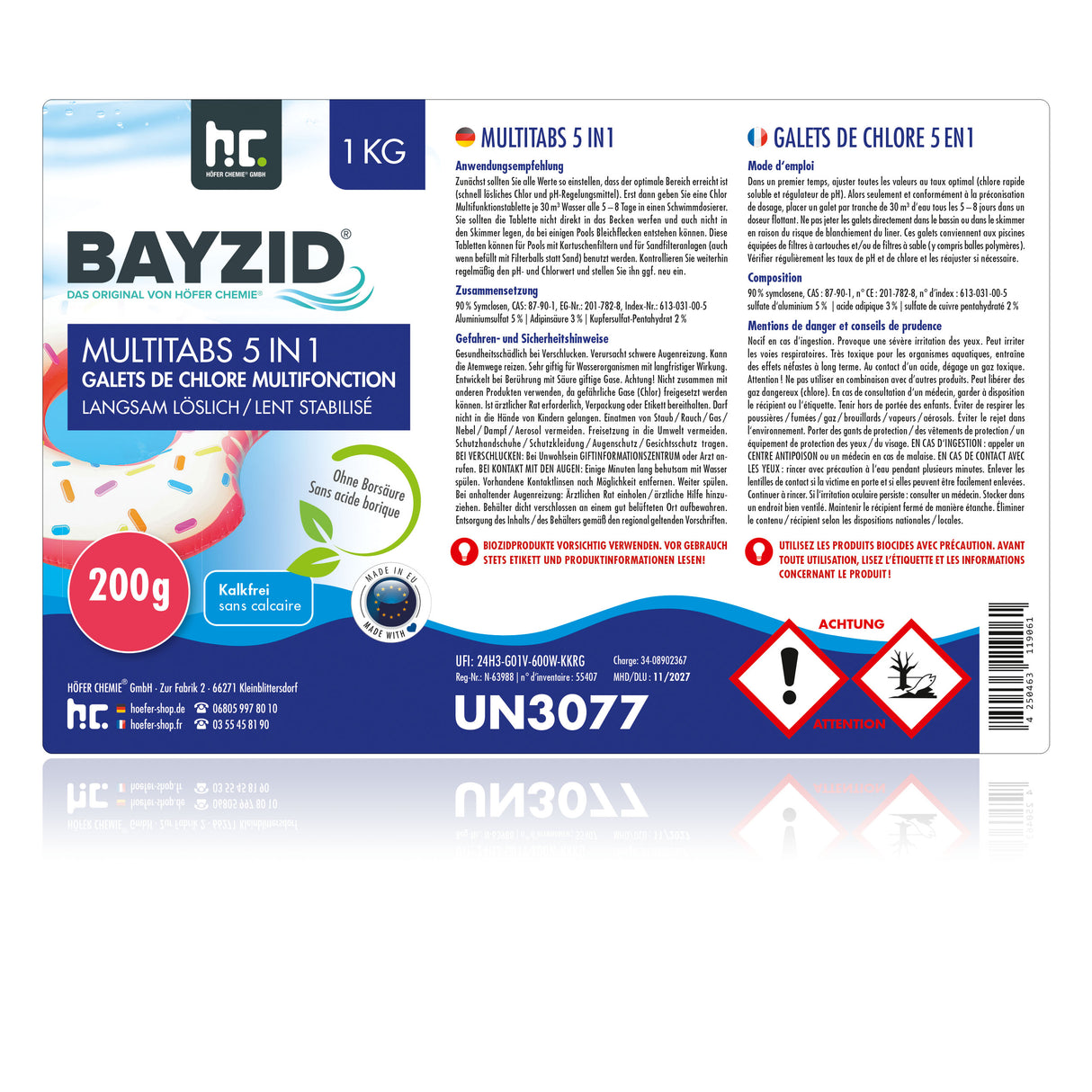 1 kg de BAYZID® Multitabs 5in1 200g