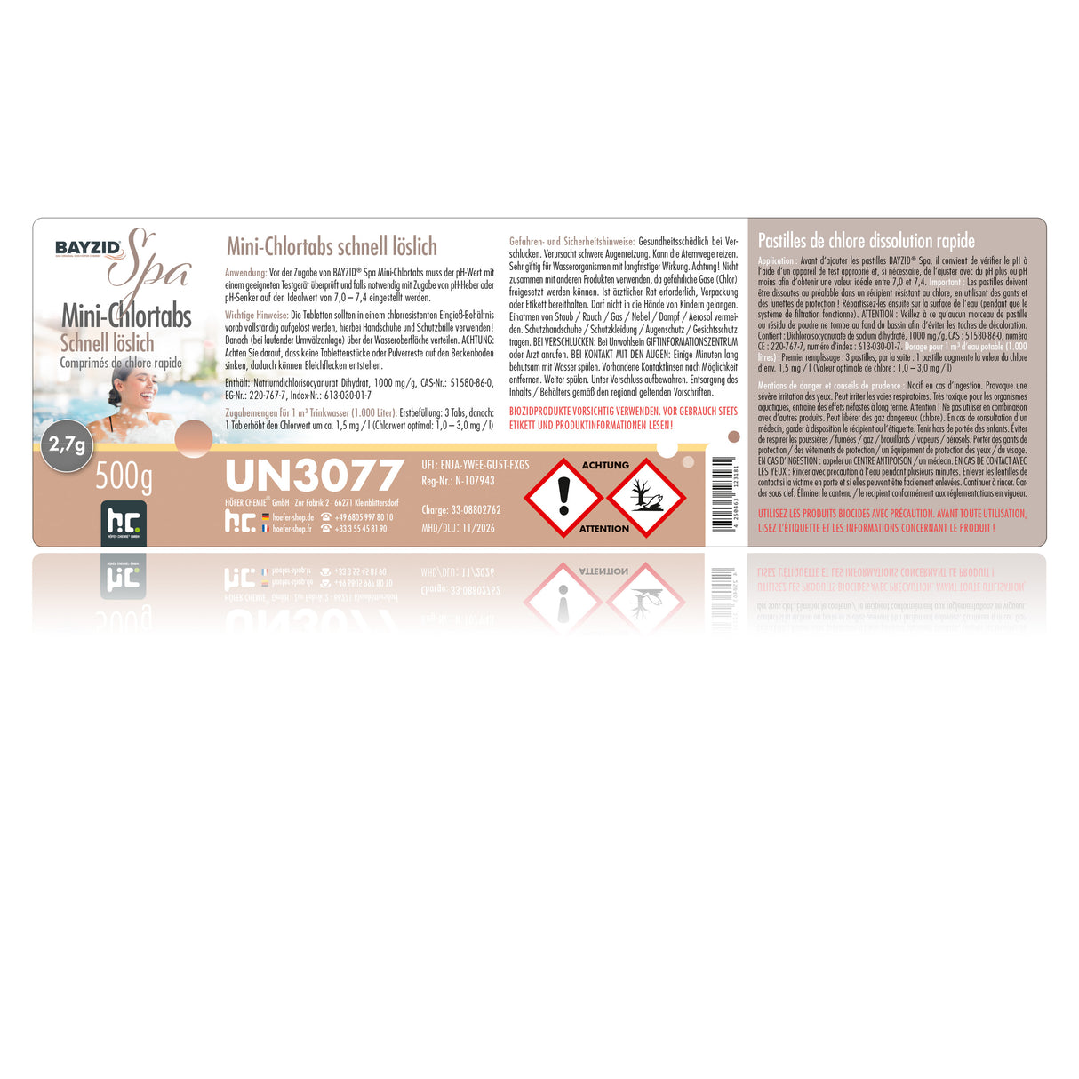 500 g BAYZID® SPA Mini - Chlortabs 2,7 g