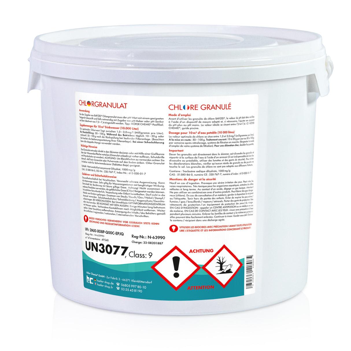 5 kg BAYZID® Chlore en granulés