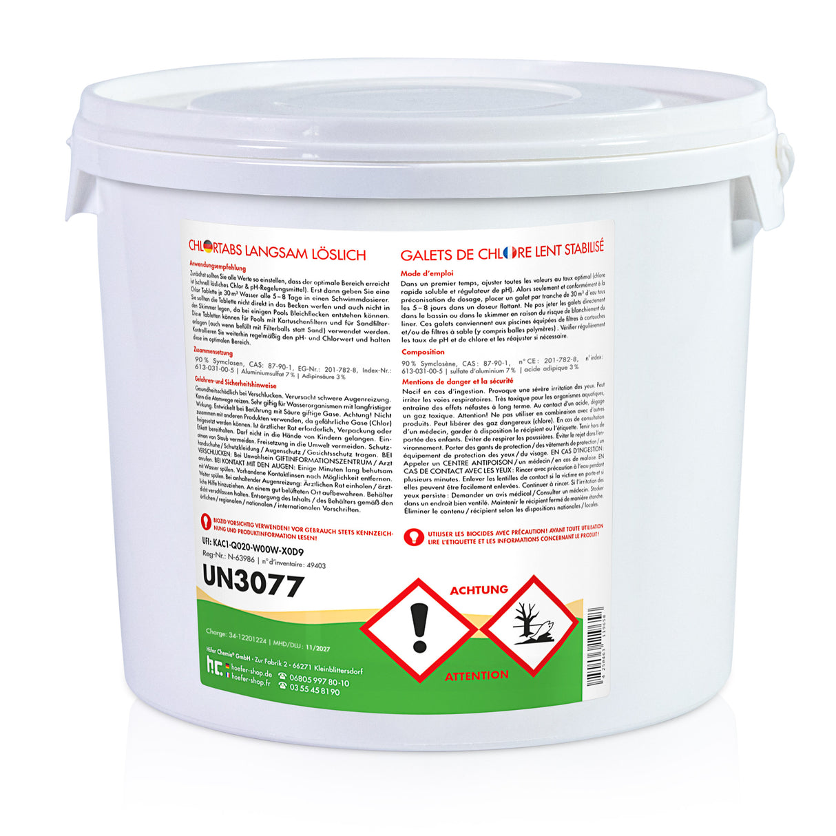 5 kg BAYZID® Chlortabs 200g à dissolution lente