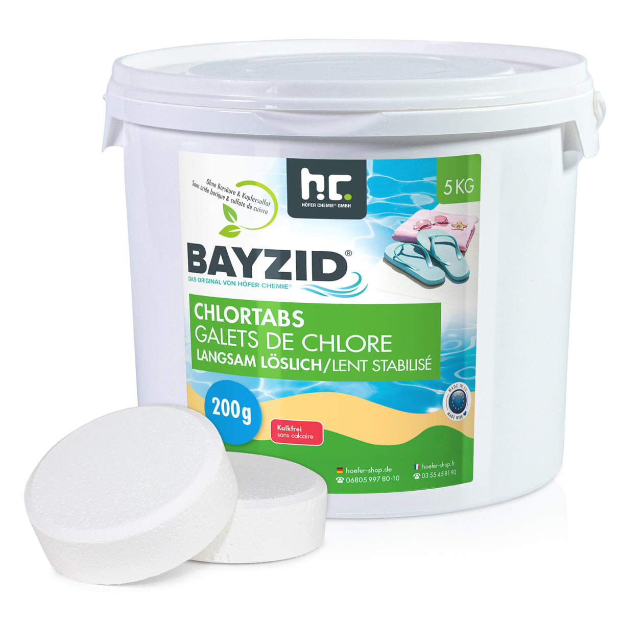 5 kg BAYZID® Chlortabs 200g à dissolution lente
