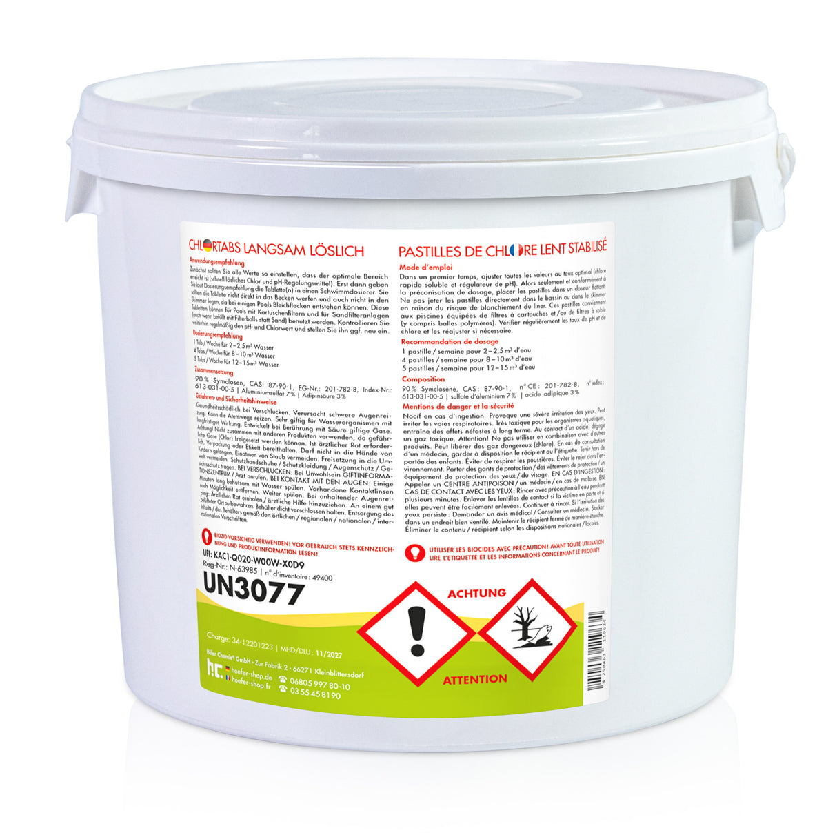 5 kg BAYZID® Chlortabs 20g à dissolution lente