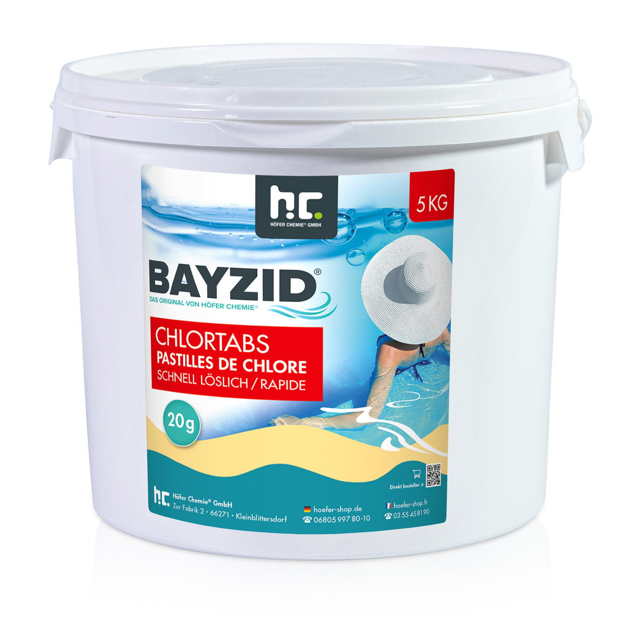 5 kg BAYZID® Chlortabs 20g à dissolution rapide