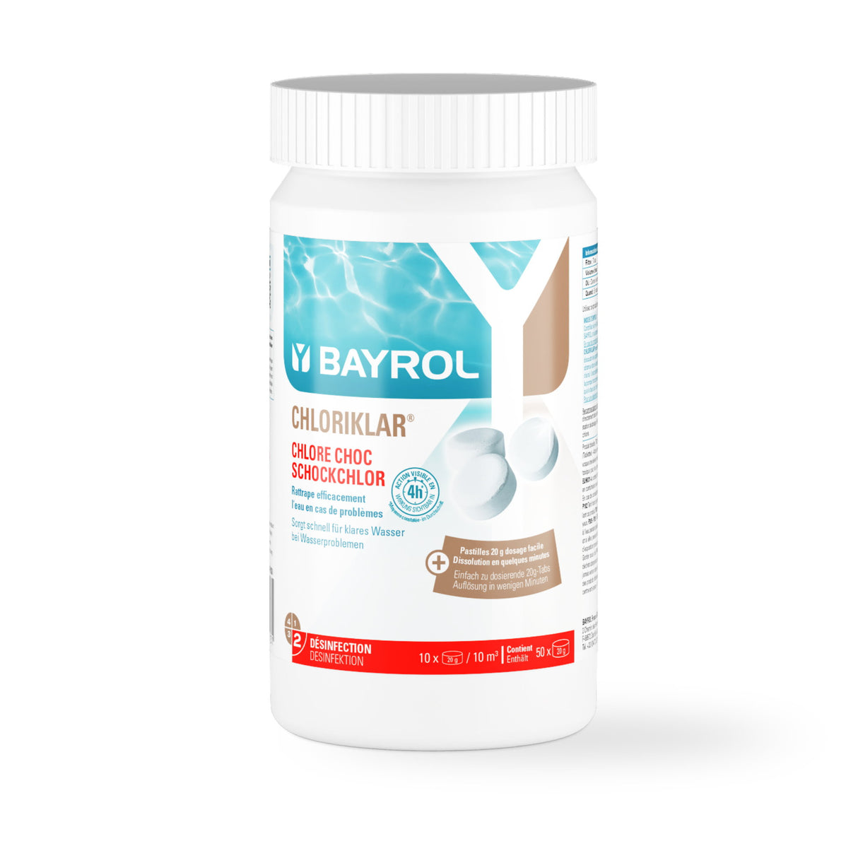 1 kg - BAYROL - Chloriklar 20g schnelll.