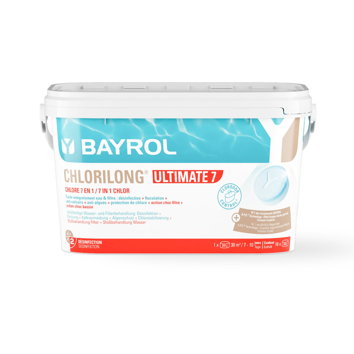 4,8 kg - BAYROL e-Chlorilong® ULTIMATE 7 300 g Tabletten