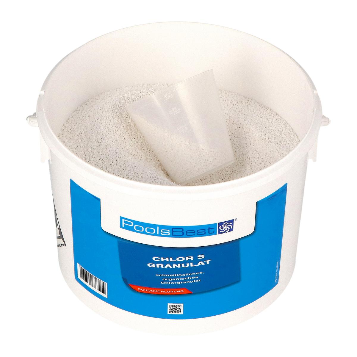 3 kg - Granulés de chlore PoolsBest® S, rapidement solubles 56% de chlore actif