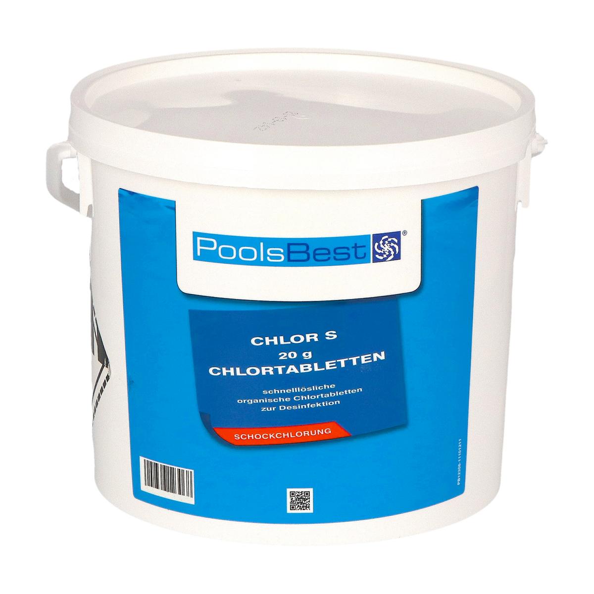 5 kg - PoolsBest® Chlortabs S 20g - rapidement soluble