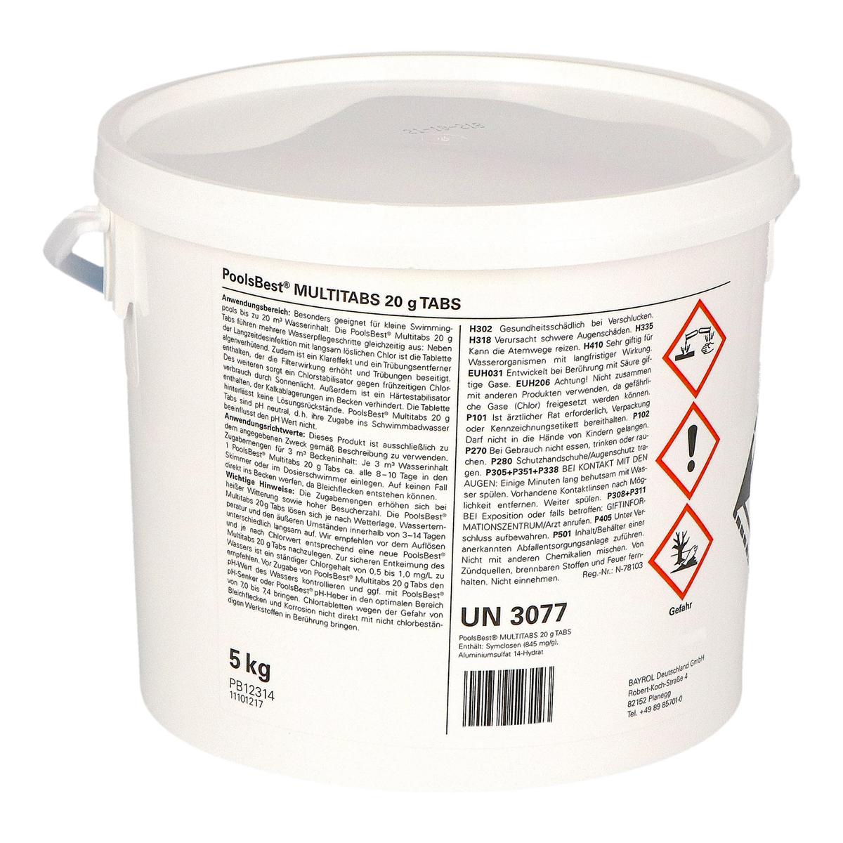 5 kg - PoolsBest® Mini - Multitabs 5 en 1, comprimés de 20 g