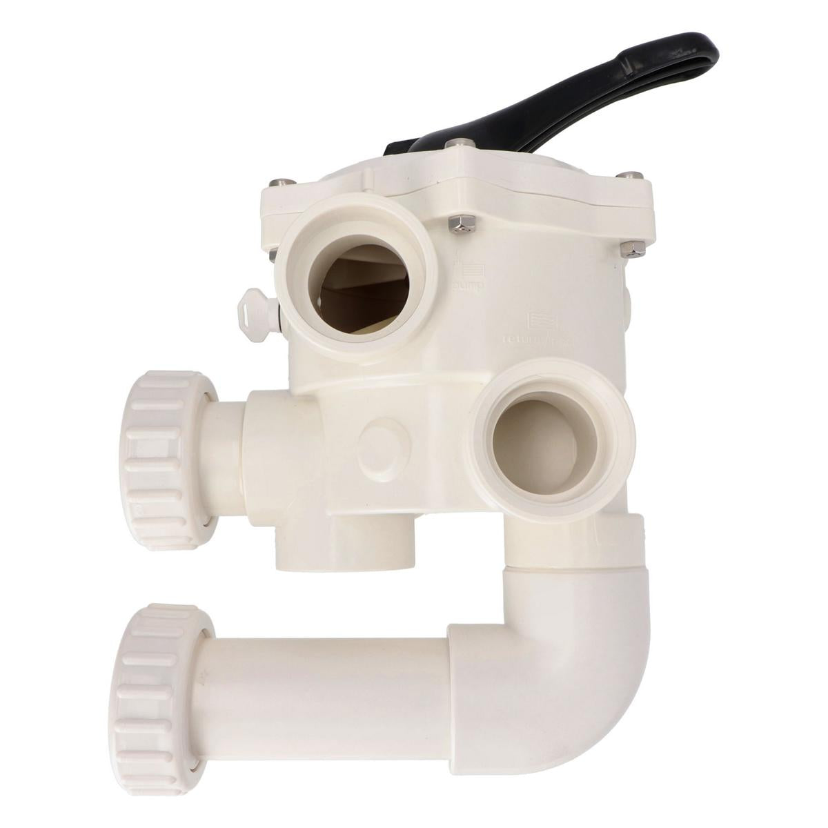 Vanne 6 voies complète avec vanne de tuyauterie 1 1/2"