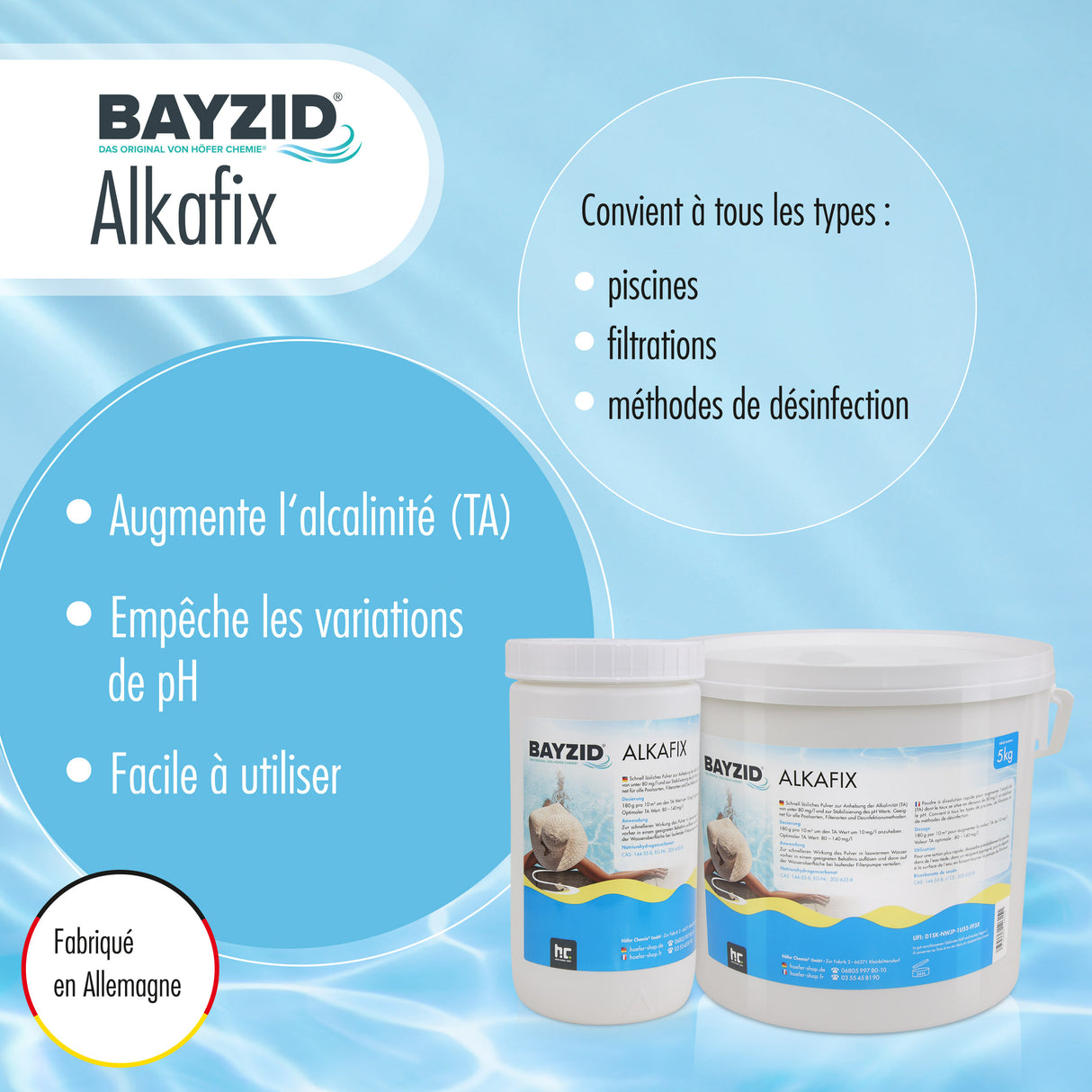 1 kg BAYZID® Alkafix Stabilisation du pH