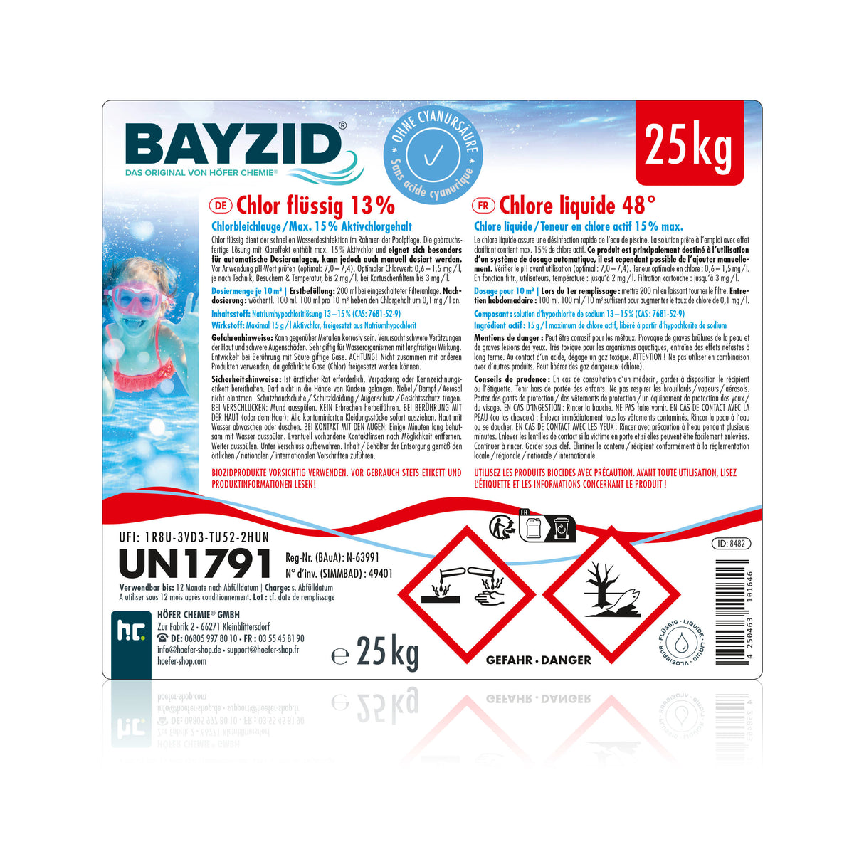 25 kg BAYZID® Chlor 13% flüssig