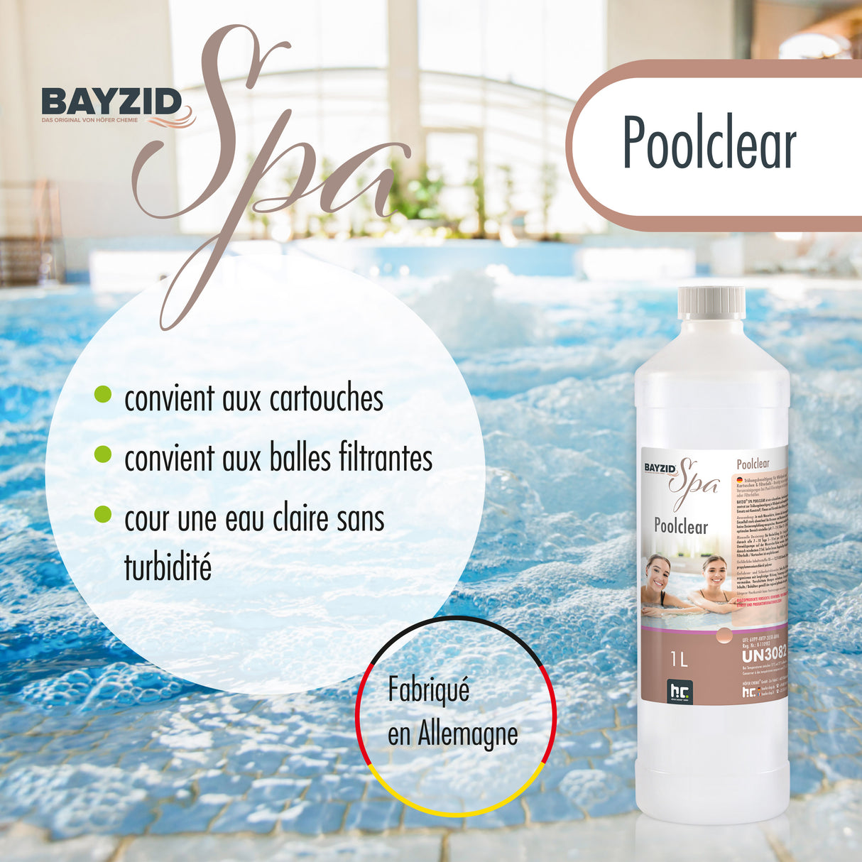 1 L BAYZID® SPA Poolclear Trübungsbeseitigung