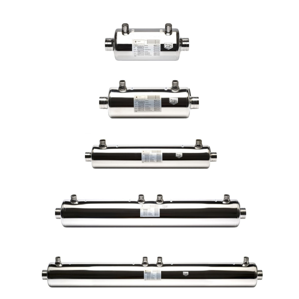 Échangeur de chaleur Daprà HWT tube lisse en acier inoxydable