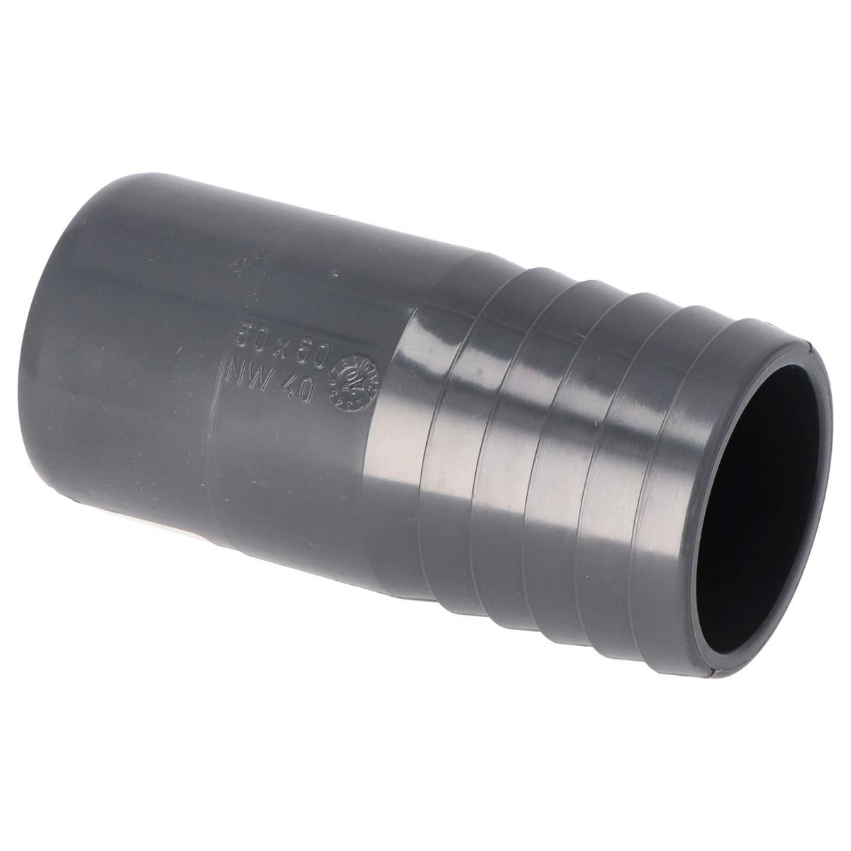 Embout de tuyau de pression 50 x 50 mm, connecteur adhésif x connecteur de tuyau.