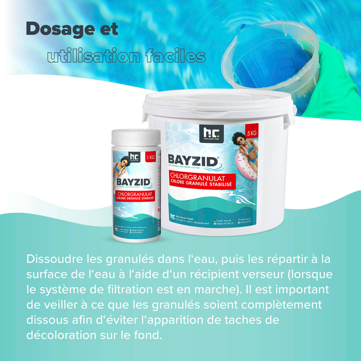 5 kg BAYZID® Chlore en granulés