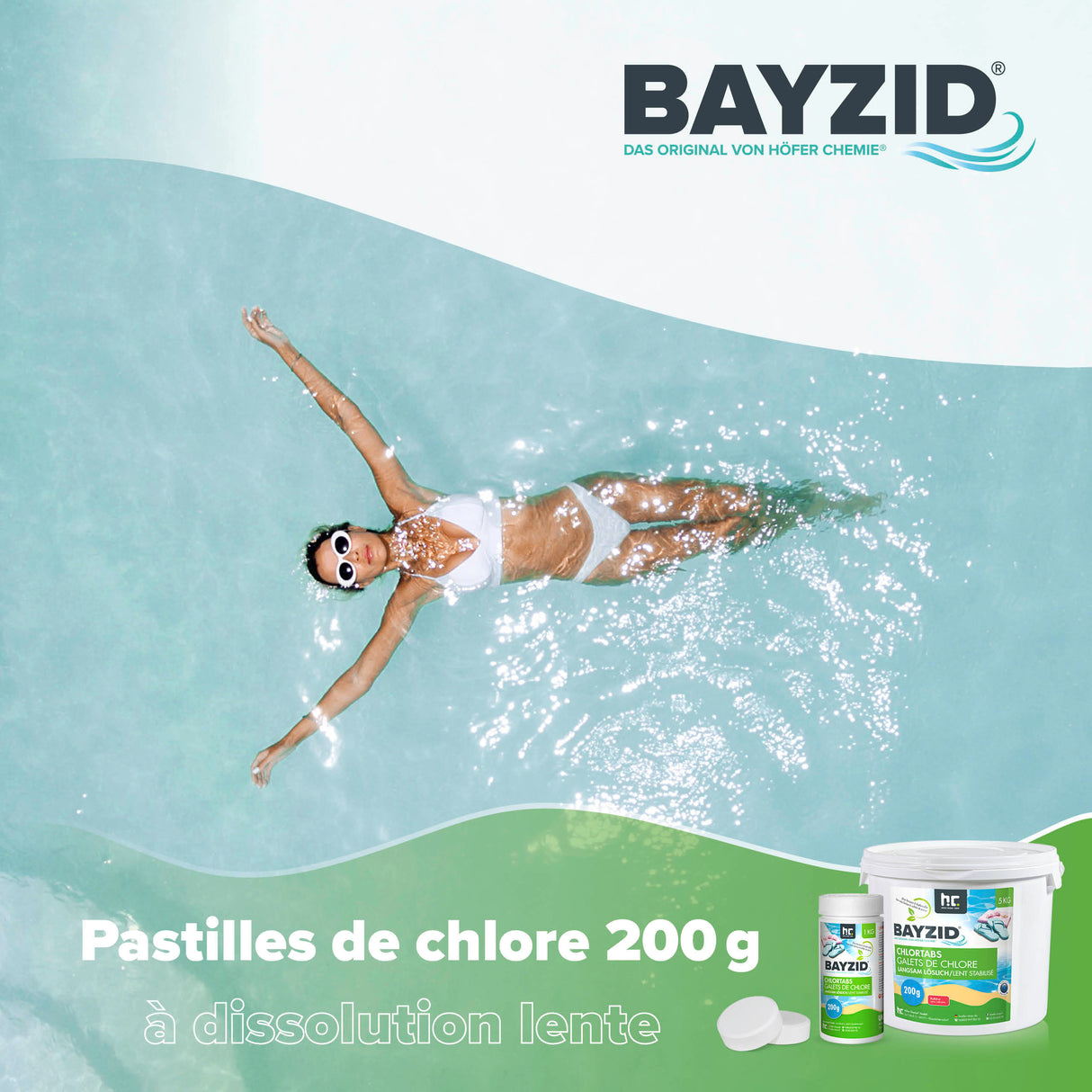 1 kg BAYZID® Chlortabs 200g à dissolution lente
