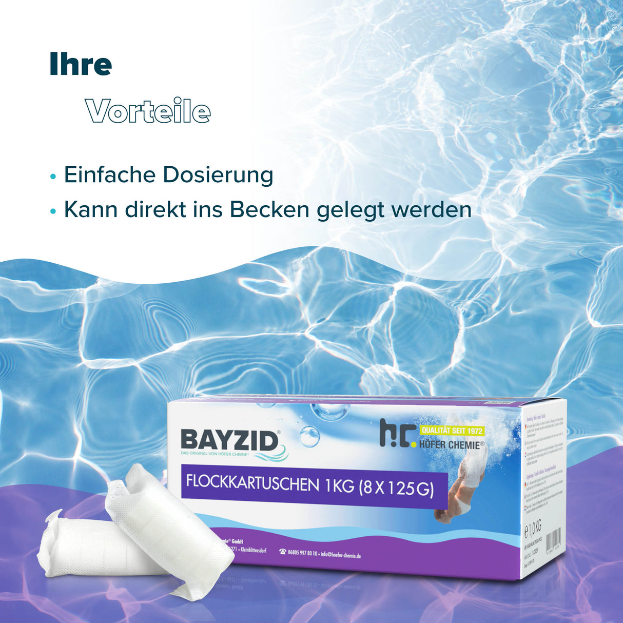 1 kg BAYZID® cartouches de floculant