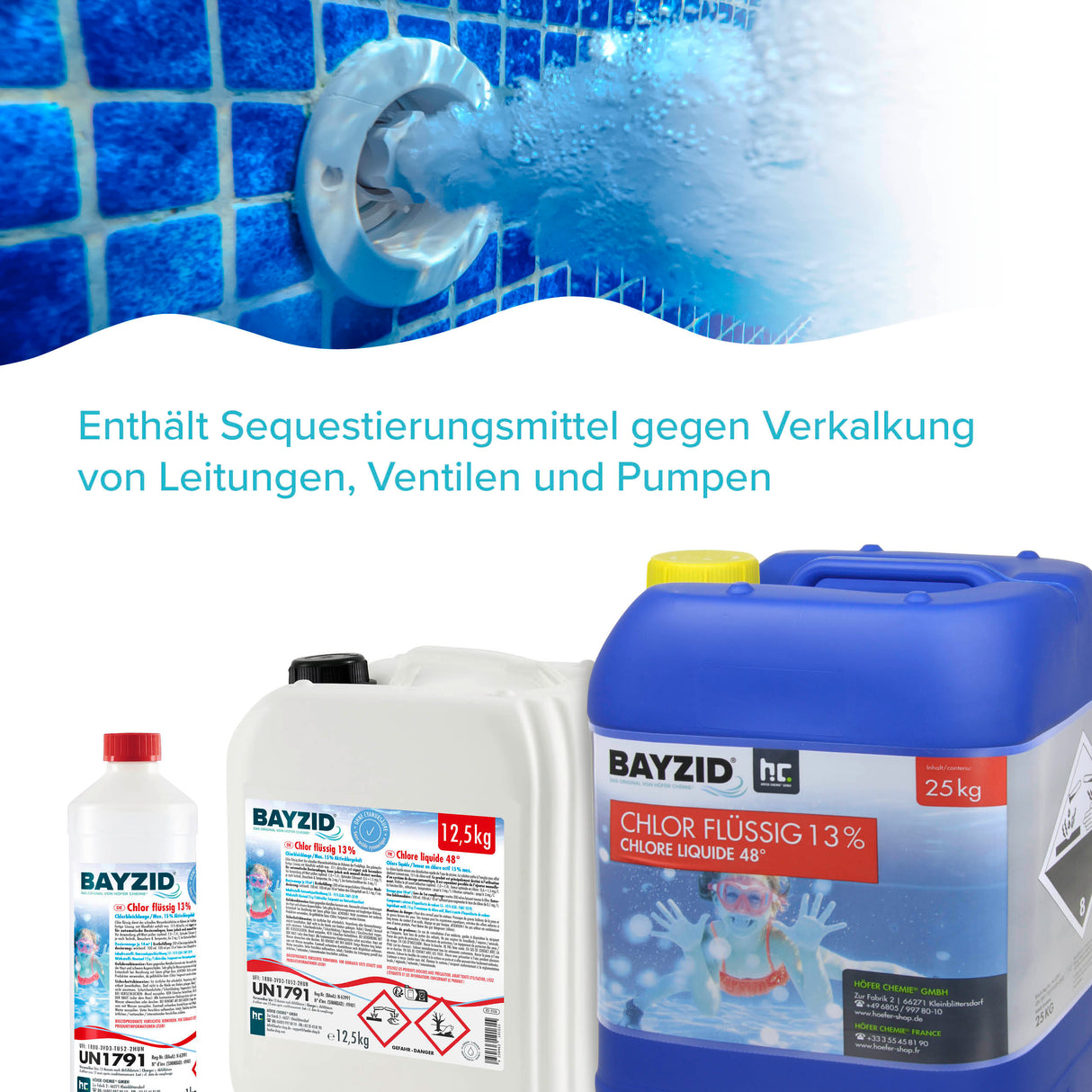 25 kg BAYZID® Chlor 13% flüssig