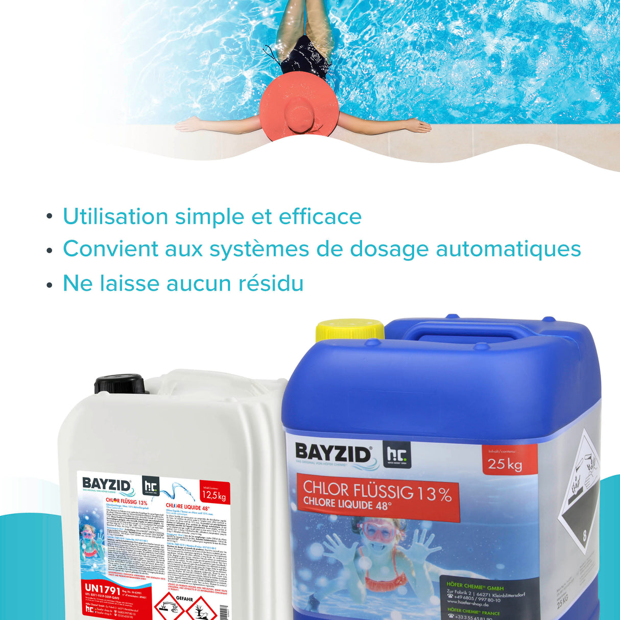 25 kg BAYZID® Chlore 13% liquide
