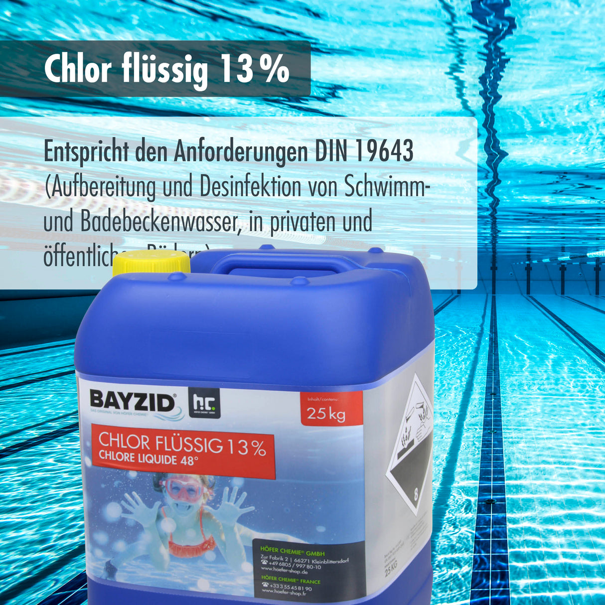 25 kg BAYZID® Chlor 13% flüssig