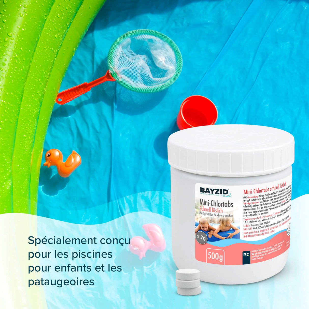 500 g BAYZID® Mini - Chlortabs 2,7 g für kleine Pools