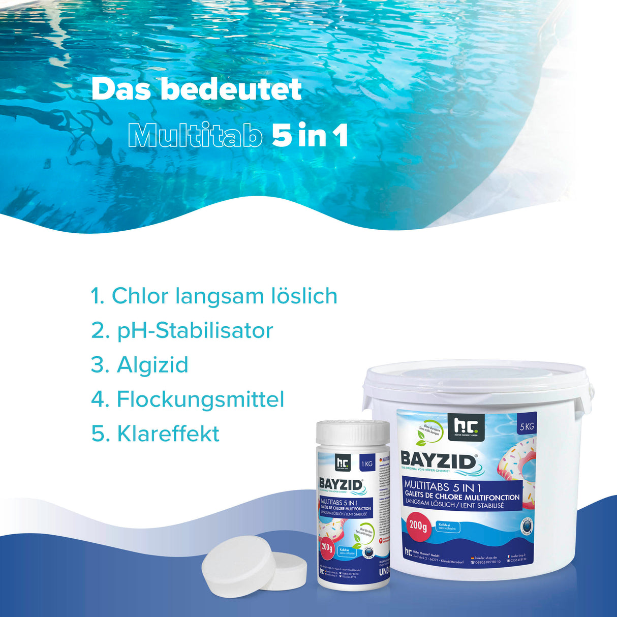 1 kg de BAYZID® Multitabs 5in1 200g