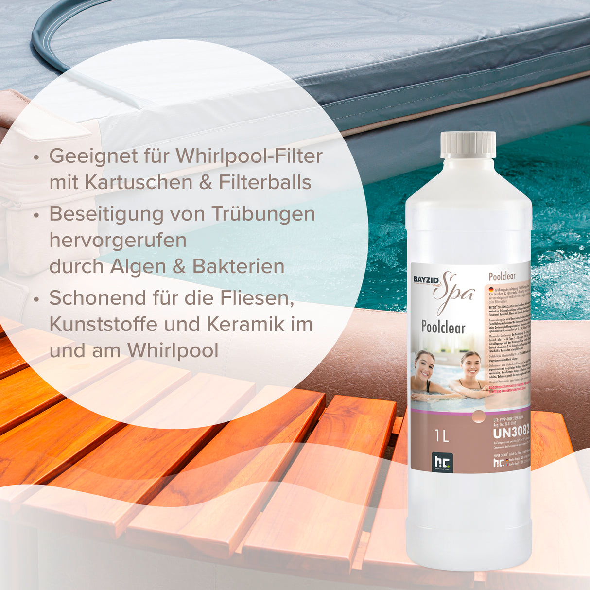 1 L BAYZID® SPA Poolclear Trübungsbeseitigung