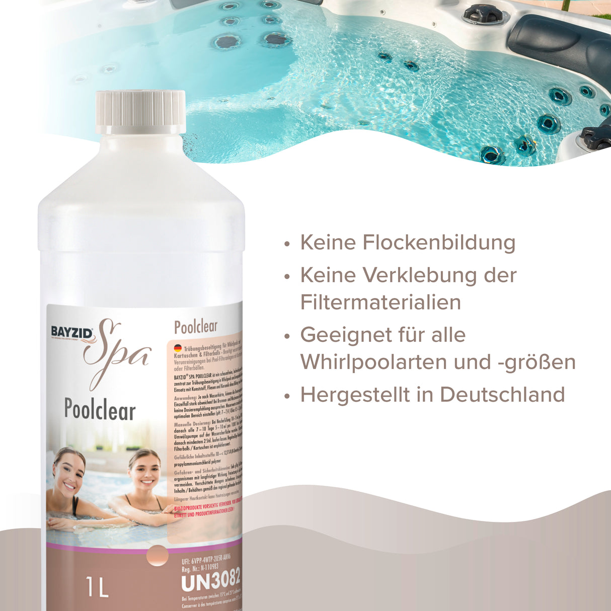 1 L BAYZID® SPA Poolclear Trübungsbeseitigung