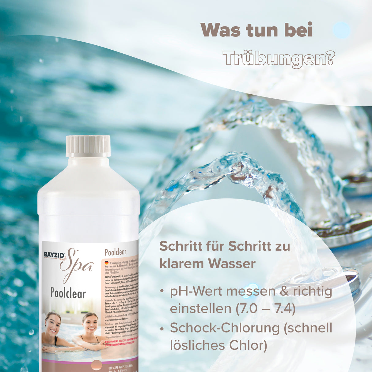 1 L BAYZID® SPA Poolclear Trübungsbeseitigung