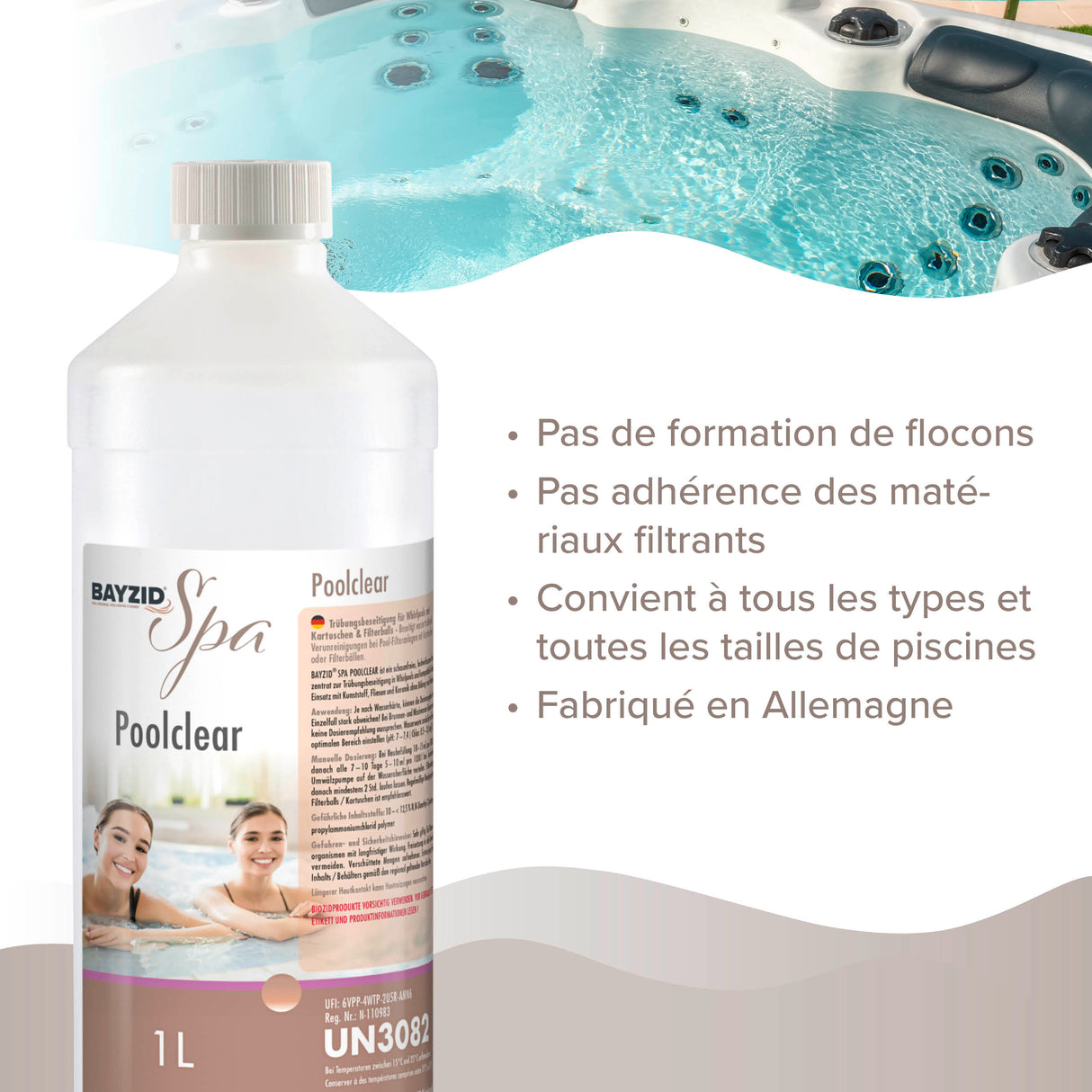 1 L BAYZID® SPA Poolclear Trübungsbeseitigung