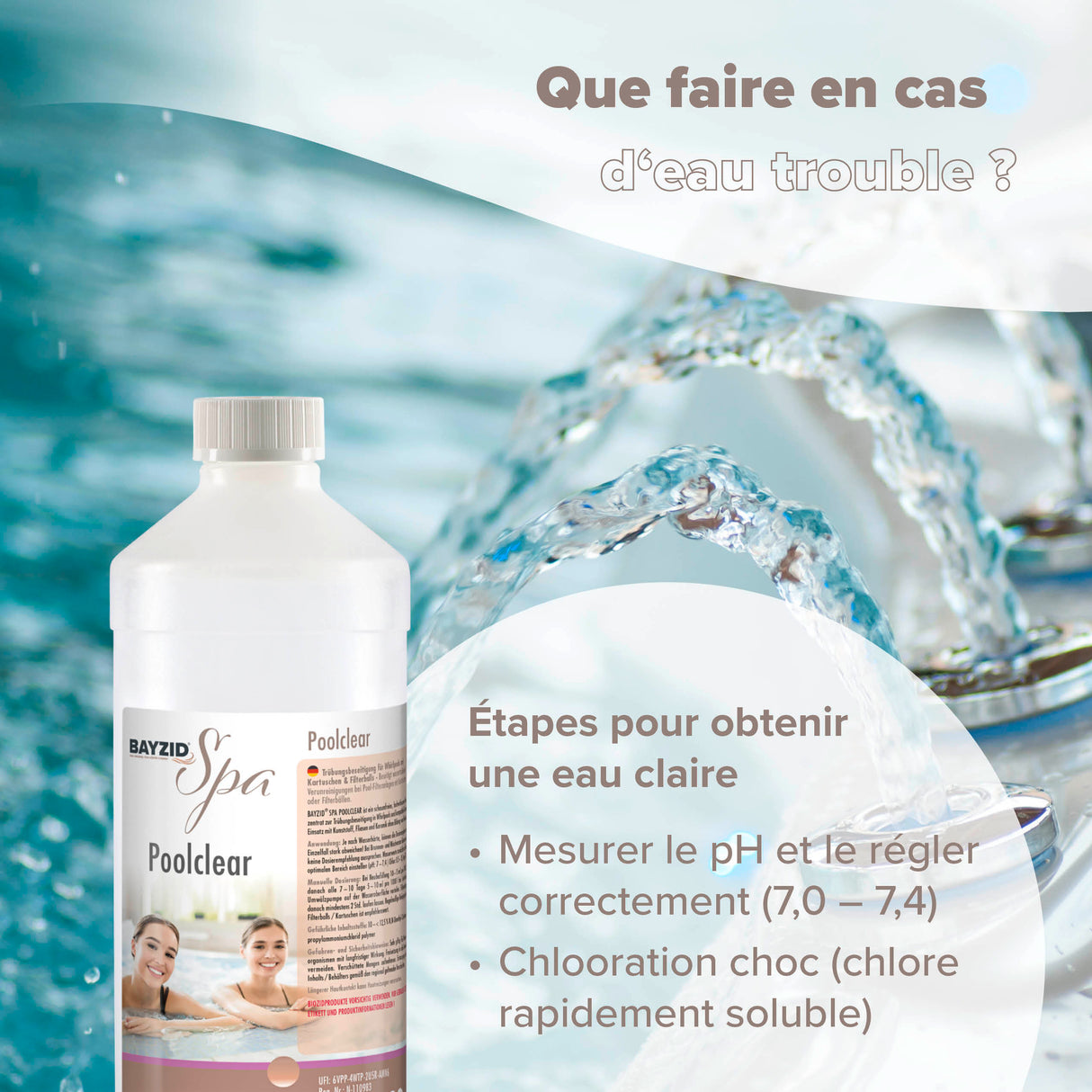 1 L BAYZID® SPA Poolclear Trübungsbeseitigung