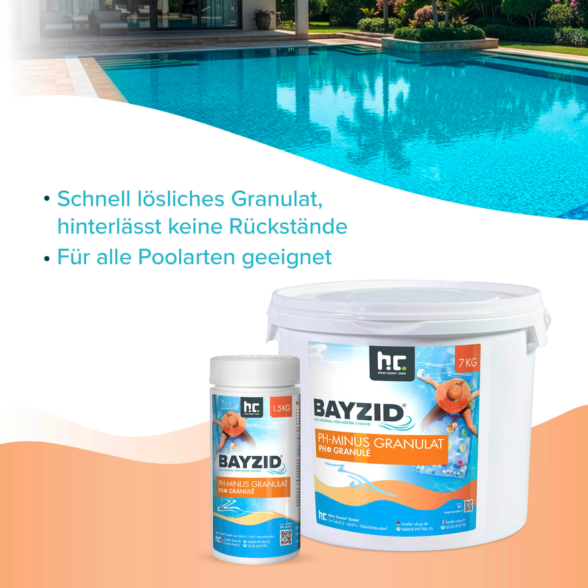 1,5 kg BAYZID® pH Minus Granulat