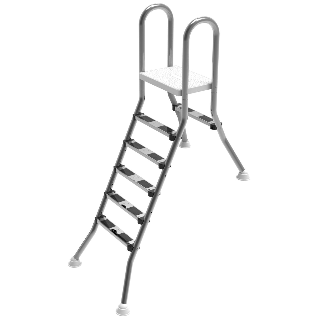 Echelle de piscine haute HIGHLIGHT 150/40 avec 1 x 5 et 1 x 1 marche en acier inoxydable V2A