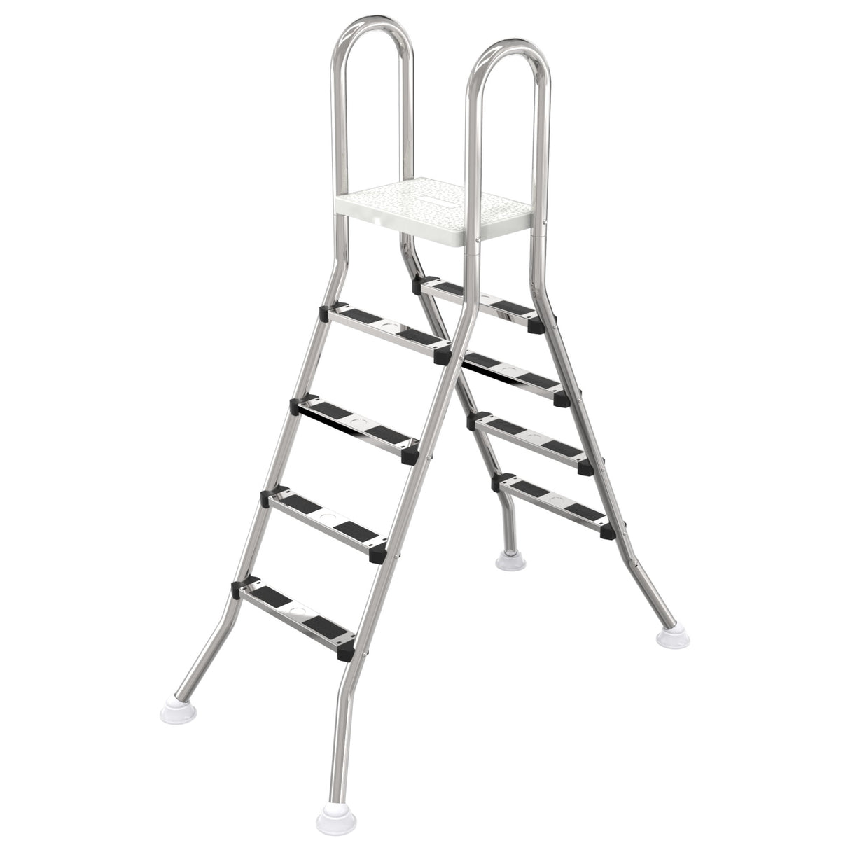 Echelle haute de piscine HIGHLIGHT 120/120 - 2 x 4 marches Inox V2A