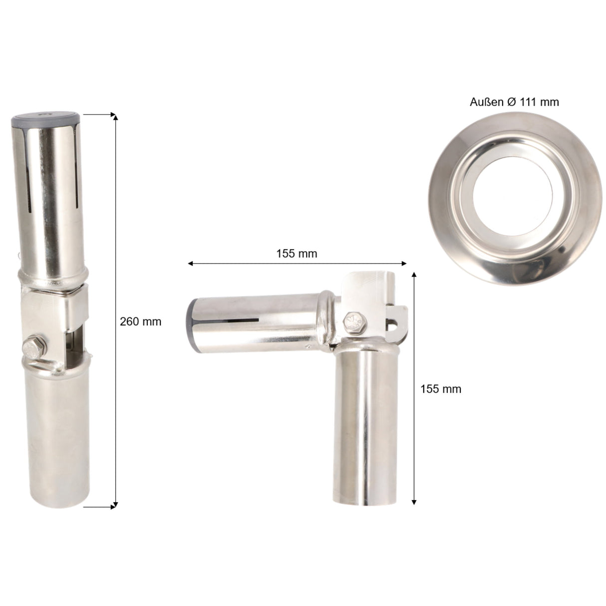 Leiterkippgelenk für Standard Leitern mit 43 mm Holm