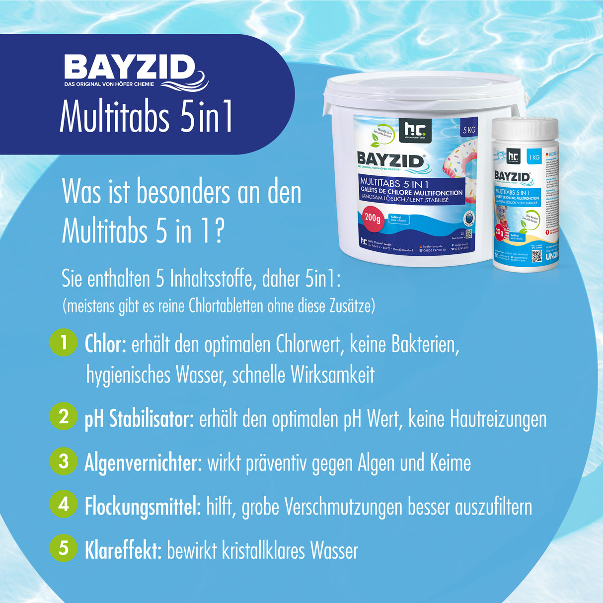 1 kg de BAYZID® Multitabs 5in1 200g