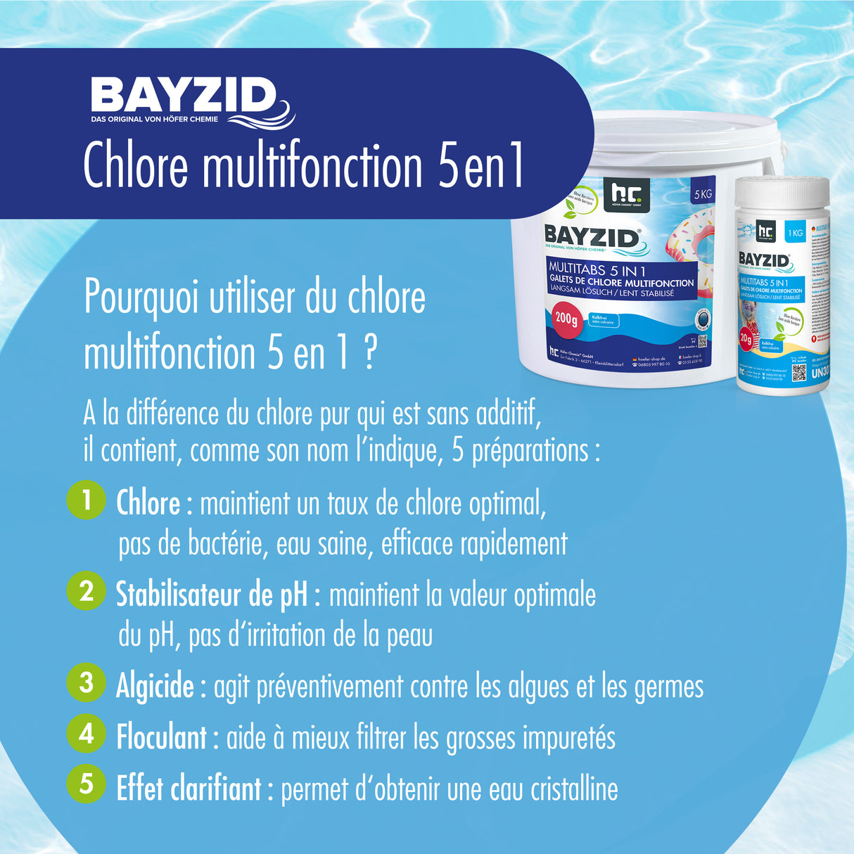 1 kg de BAYZID® Multitabs 5in1 20g