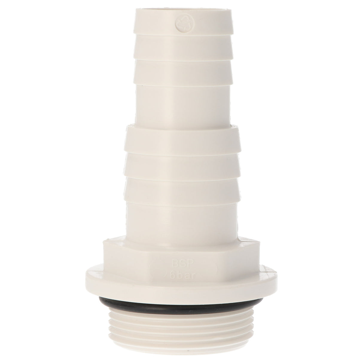 Raccord de tuyau en PVC avec joint torique - 32/38 mm avec filetage extérieur 1 1/2"