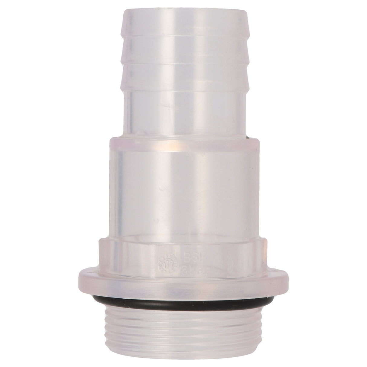 PVC Schlauchstutzen transparent- 32/38mm mit Außengewinde