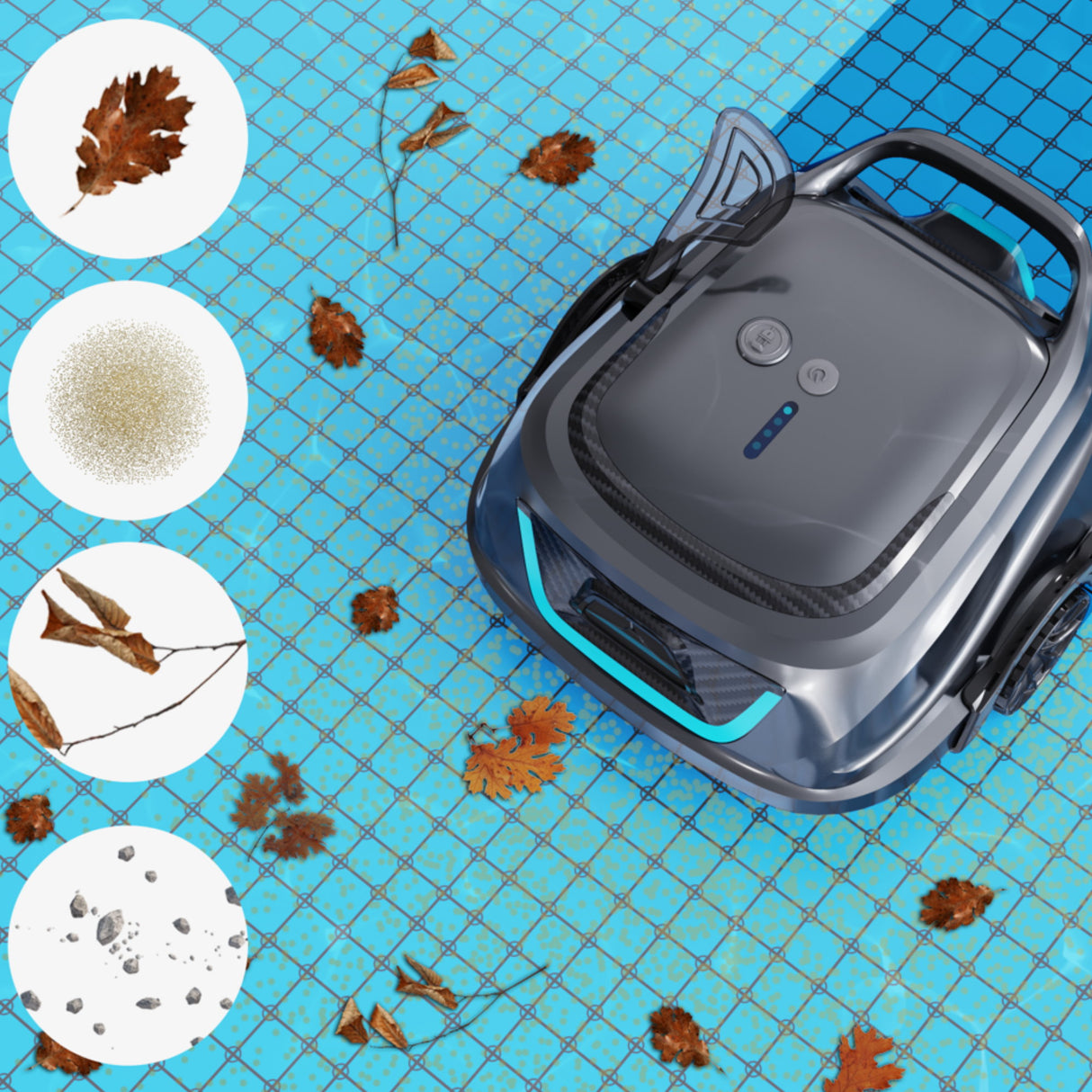 WYBOT A1 – Kabelloser Poolroboter für mühelose Bodenreinigung - B-Ware